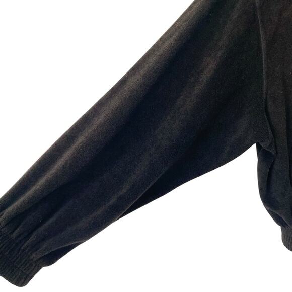 Vintage La Blanca Los Angeles Black Terrycloth Snap Nautical Crop Jacket small - Picture 3 of 7